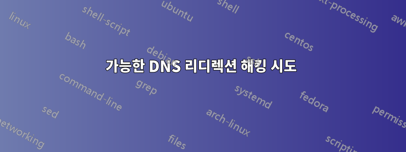 가능한 DNS 리디렉션 해킹 시도