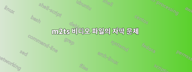 m2ts 비디오 파일의 자막 문제