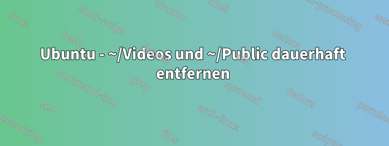 Ubuntu - ~/Videos und ~/Public dauerhaft entfernen