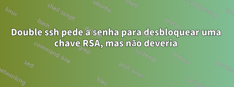 Double ssh pede a senha para desbloquear uma chave RSA, mas não deveria