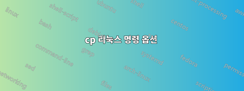 cp 리눅스 명령 옵션