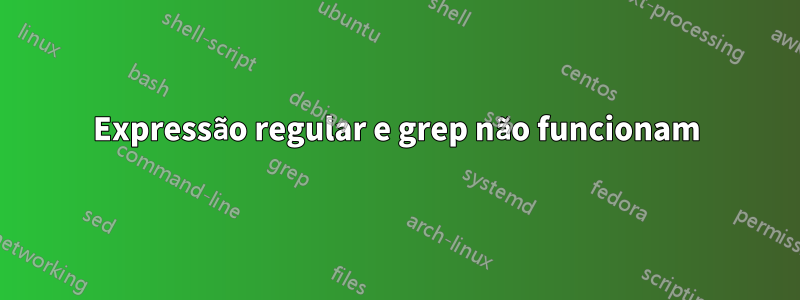 Expressão regular e grep não funcionam