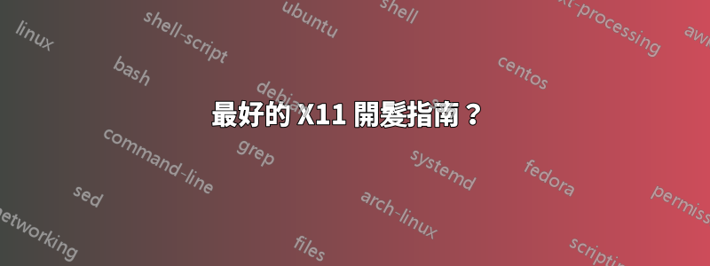 最好的 X11 開髮指南？ 