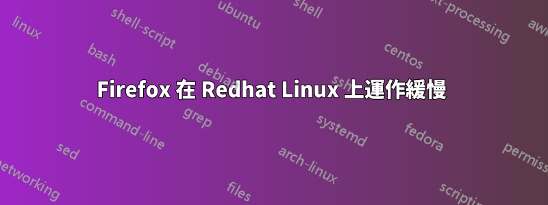 Firefox 在 Redhat Linux 上運作緩慢