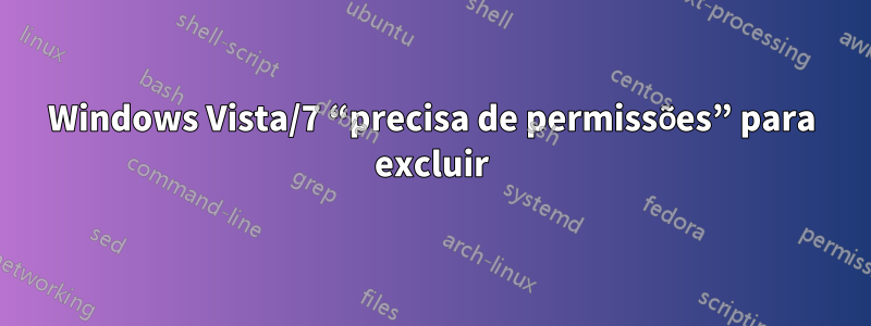 Windows Vista/7 “precisa de permissões” para excluir