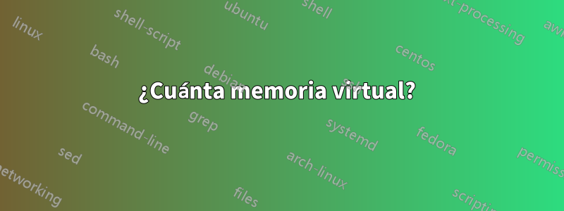 ¿Cuánta memoria virtual? 