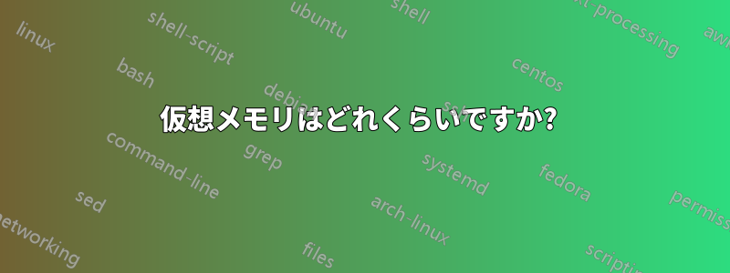 仮想メモリはどれくらいですか? 