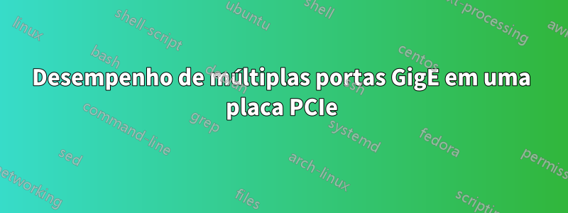 Desempenho de múltiplas portas GigE em uma placa PCIe