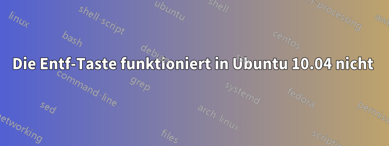 Die Entf-Taste funktioniert in Ubuntu 10.04 nicht