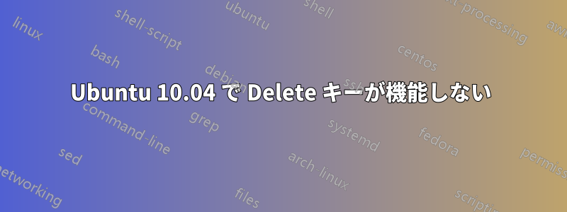 Ubuntu 10.04 で Delete キーが機能しない