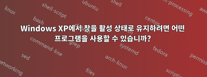 Windows XP에서 창을 활성 상태로 유지하려면 어떤 프로그램을 사용할 수 있습니까?