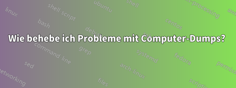 Wie behebe ich Probleme mit Computer-Dumps?