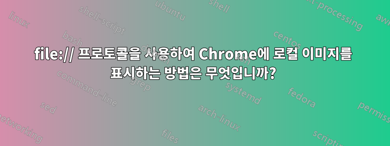 file:// 프로토콜을 사용하여 Chrome에 로컬 이미지를 표시하는 방법은 무엇입니까?