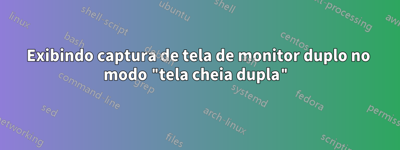 Exibindo captura de tela de monitor duplo no modo "tela cheia dupla"