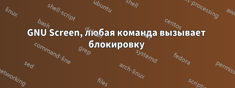 GNU Screen, любая команда вызывает блокировку