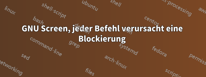 GNU Screen, jeder Befehl verursacht eine Blockierung