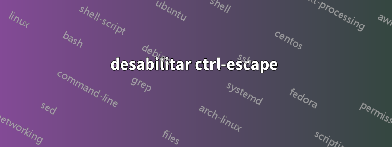 desabilitar ctrl-escape