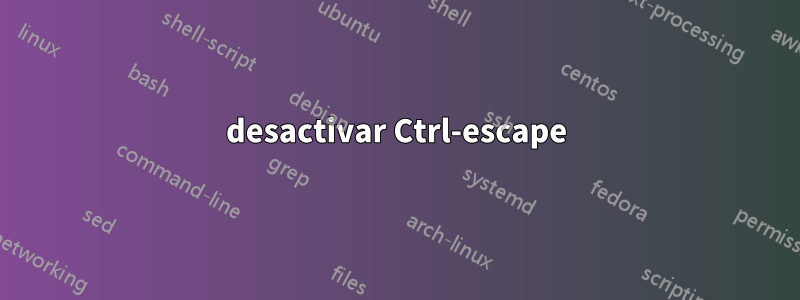 desactivar Ctrl-escape