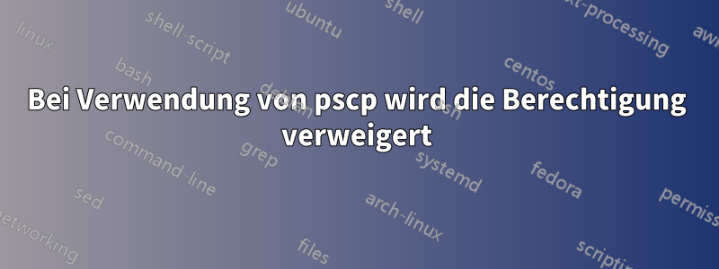 Bei Verwendung von pscp wird die Berechtigung verweigert