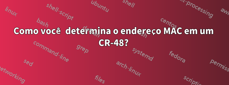 Como você determina o endereço MAC em um CR-48?