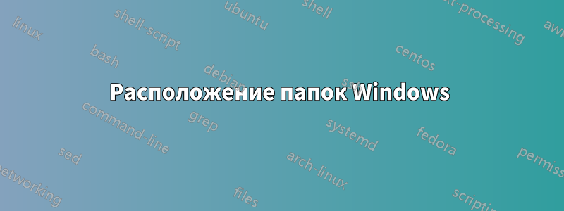 Расположение папок Windows