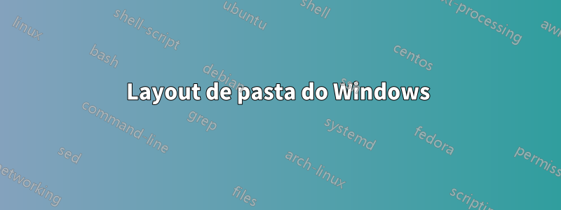 Layout de pasta do Windows