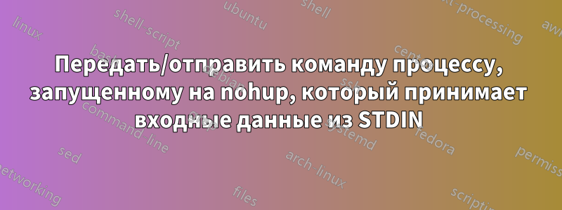 Передать/отправить команду процессу, запущенному на nohup, который принимает входные данные из STDIN