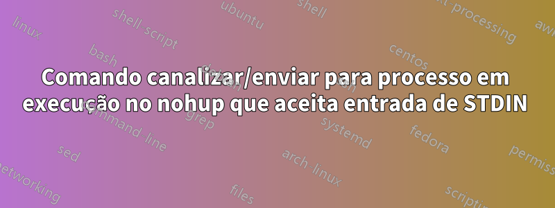 Comando canalizar/enviar para processo em execução no nohup que aceita entrada de STDIN