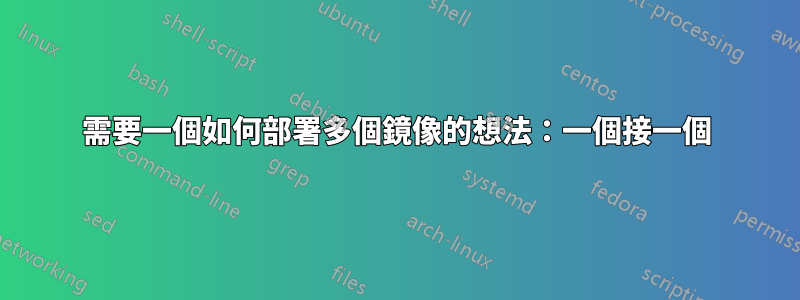 需要一個如何部署多個鏡像的想法：一個接一個