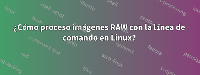 ¿Cómo proceso imágenes RAW con la línea de comando en Linux?