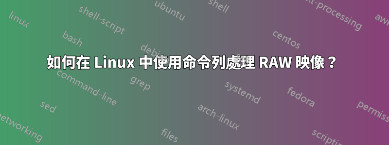 如何在 Linux 中使用命令列處理 RAW 映像？