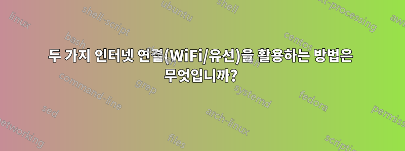 두 가지 인터넷 연결(WiFi/유선)을 활용하는 방법은 무엇입니까?