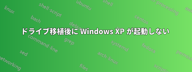 ドライブ移植後に Windows XP が起動しない