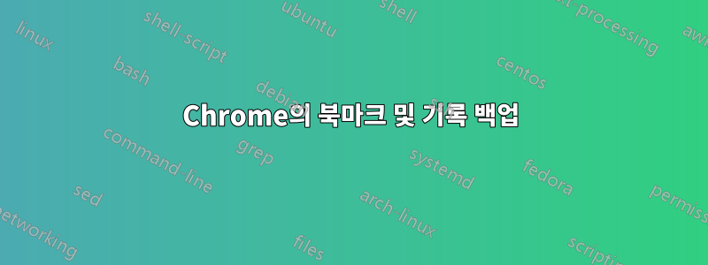 Chrome의 북마크 및 기록 백업