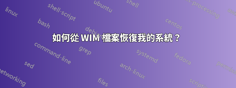 如何從 WIM 檔案恢復我的系統？