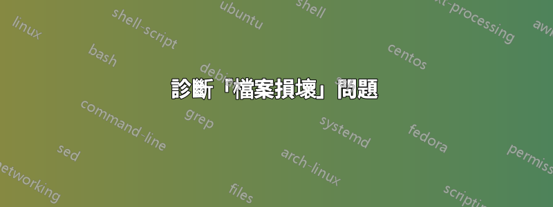 診斷「檔案損壞」問題