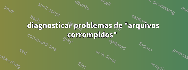 diagnosticar problemas de "arquivos corrompidos"