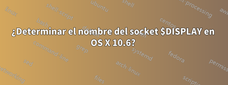 ¿Determinar el nombre del socket $DISPLAY en OS X 10.6?