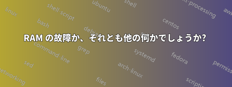 RAM の故障か、それとも他の何かでしょうか?