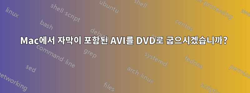 Mac에서 자막이 포함된 AVI를 DVD로 굽으시겠습니까?