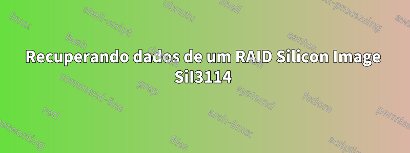 Recuperando dados de um RAID Silicon Image SiI3114