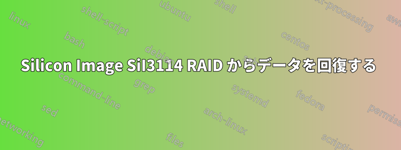 Silicon Image SiI3114 RAID からデータを回復する