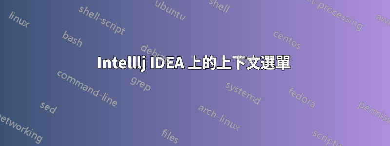 Intelllj IDEA 上的上下文選單