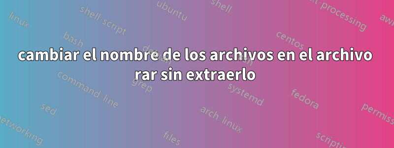 cambiar el nombre de los archivos en el archivo rar sin extraerlo