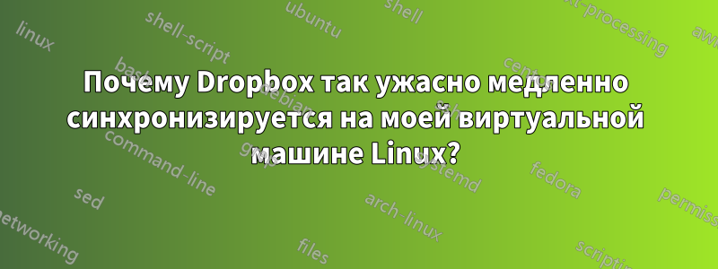 Почему Dropbox так ужасно медленно синхронизируется на моей виртуальной машине Linux?