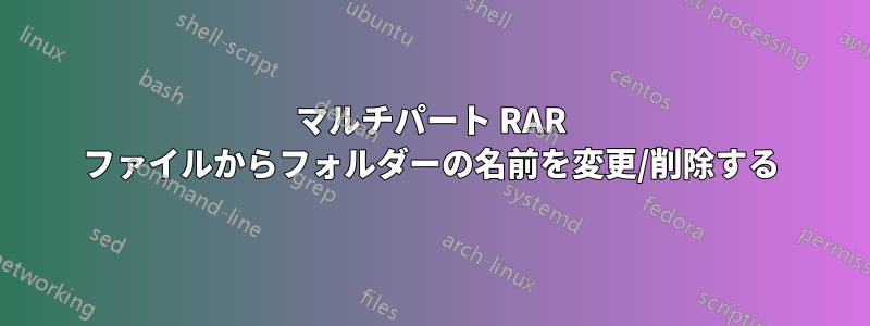 マルチパート RAR ファイルからフォルダーの名前を変更/削除する