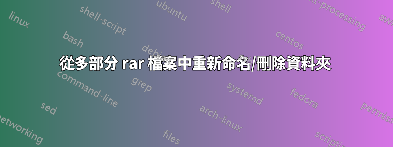 從多部分 rar 檔案中重新命名/刪除資料夾