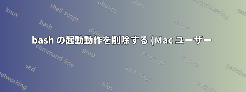 bash の起動動作を削除する (Mac ユーザー)