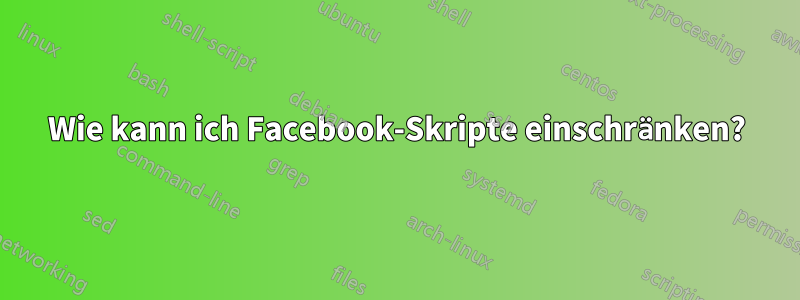 Wie kann ich Facebook-Skripte einschränken?