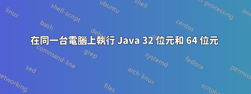 在同一台電腦上執行 Java 32 位元和 64 位元